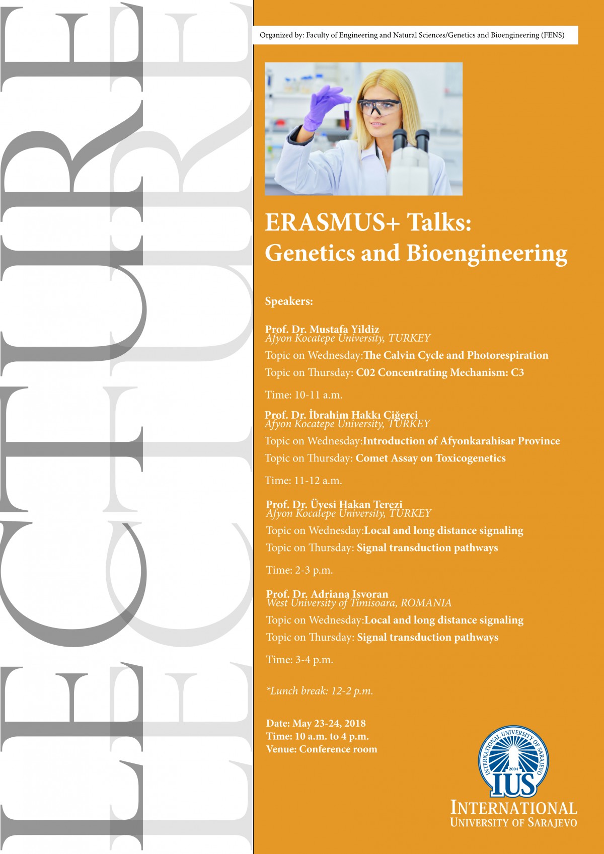 ERASMUS+ Talks: Genetics and Bioengineering