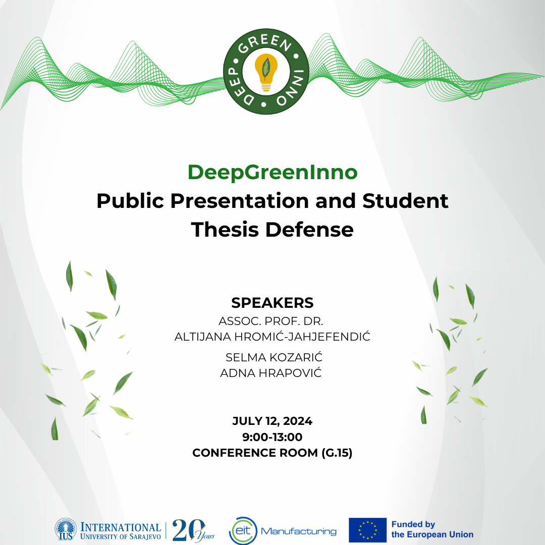 DeepGreenInno Public Presentation and Student Thesis Defense