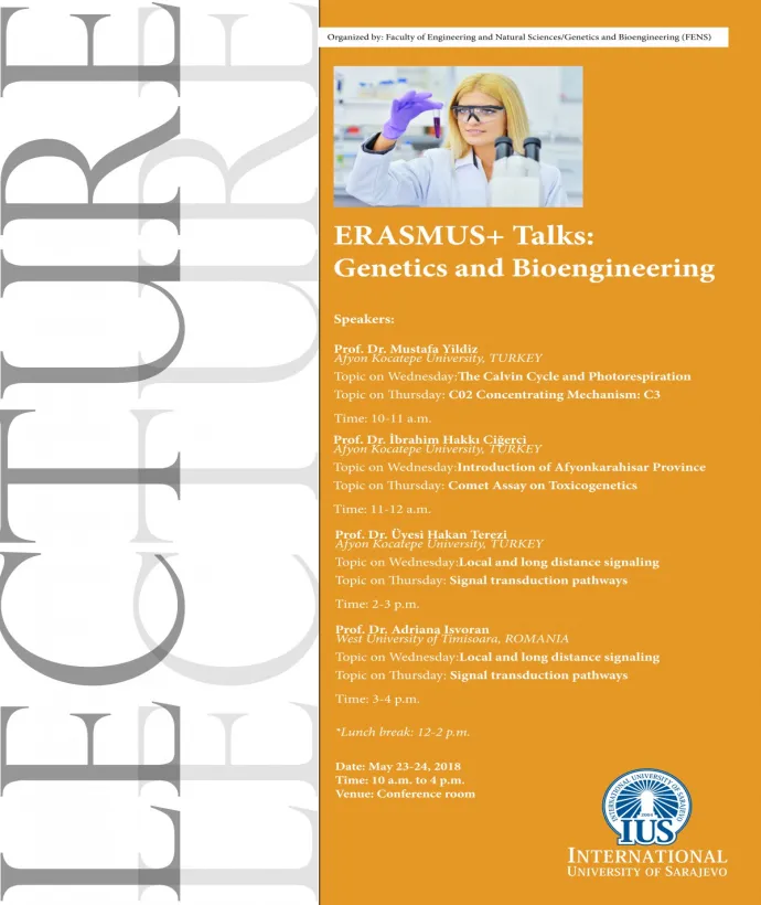 ERASMUS+ Talks: Genetics and Bioengineering